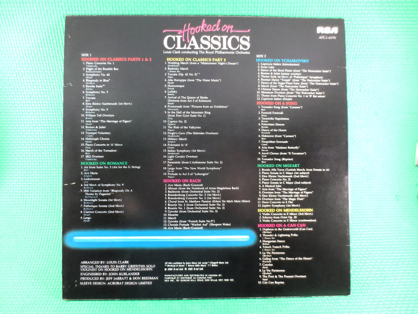 HOOKED ON CLASSICS, Pop Album, Classical Pop, Vintage Vinyl, Vintage Album, Classical Album, Classical Vinyl, 1981 Records