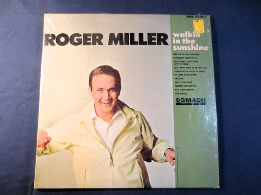 ROGER MILLER, Walkin' in the Sunshine, Country Records, Roger Miller Record, Roger Miller Album, Vinyl Albums, 1967 Records