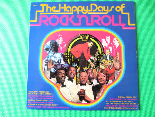 HAPPY DAYS, ROCK and Roll, Vintage Vinyl, The Trashmen, Tommy Roe, The Five Satins, The Vogues, Rock Albums, 1976 Records