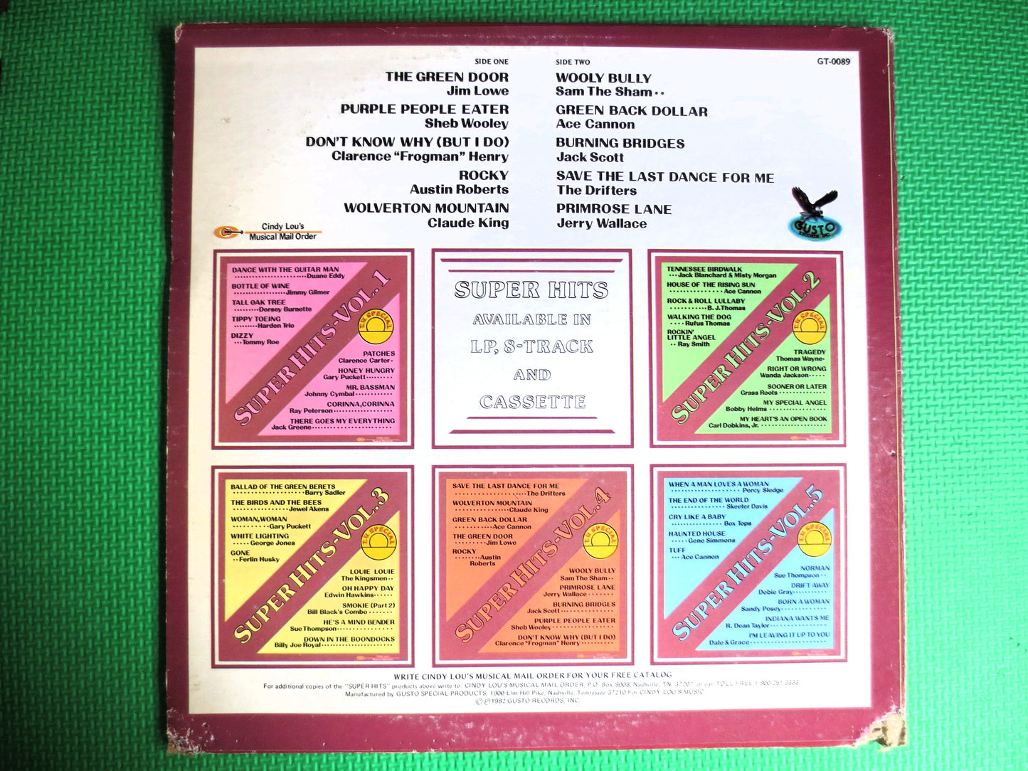 The SUPER Hits, Vol 4, ACE Cannon Records, Austin Roberts Record, Jack Scott Record, Jerry Wallace Record, Jim Lowe Record, 1982 Records