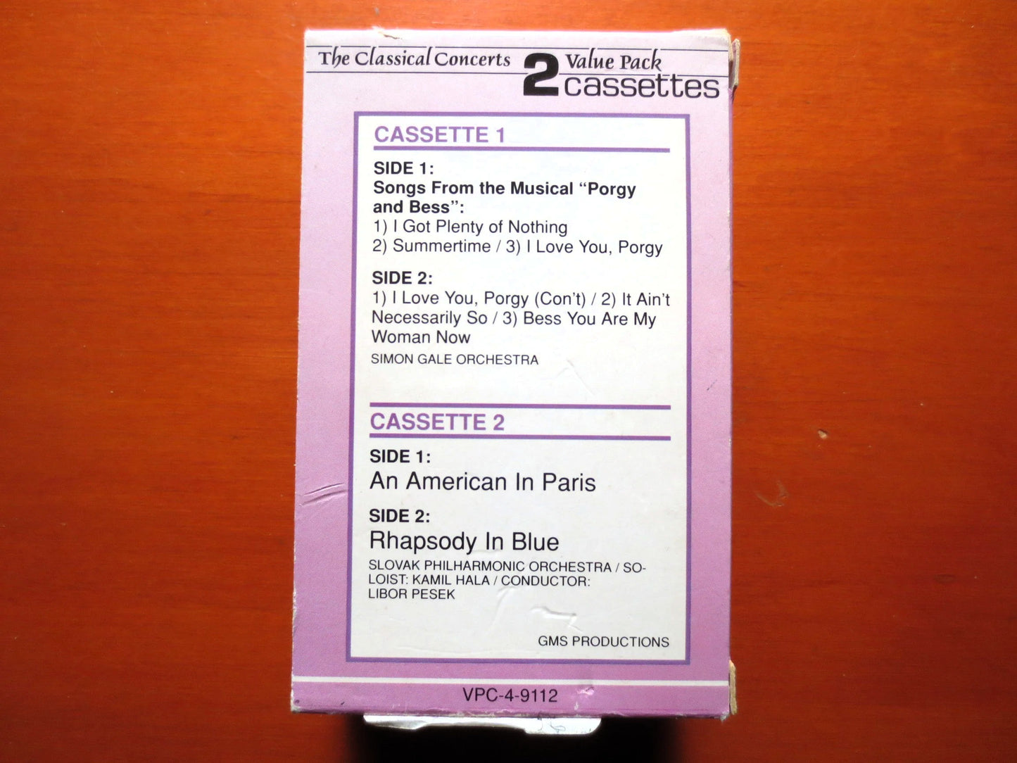 GEORGE GERSHWIN Tape, DOUBLE Cassette Tape, George Gershwin Lp, George Gershwin Album, Tape Cassette, Cassette Music