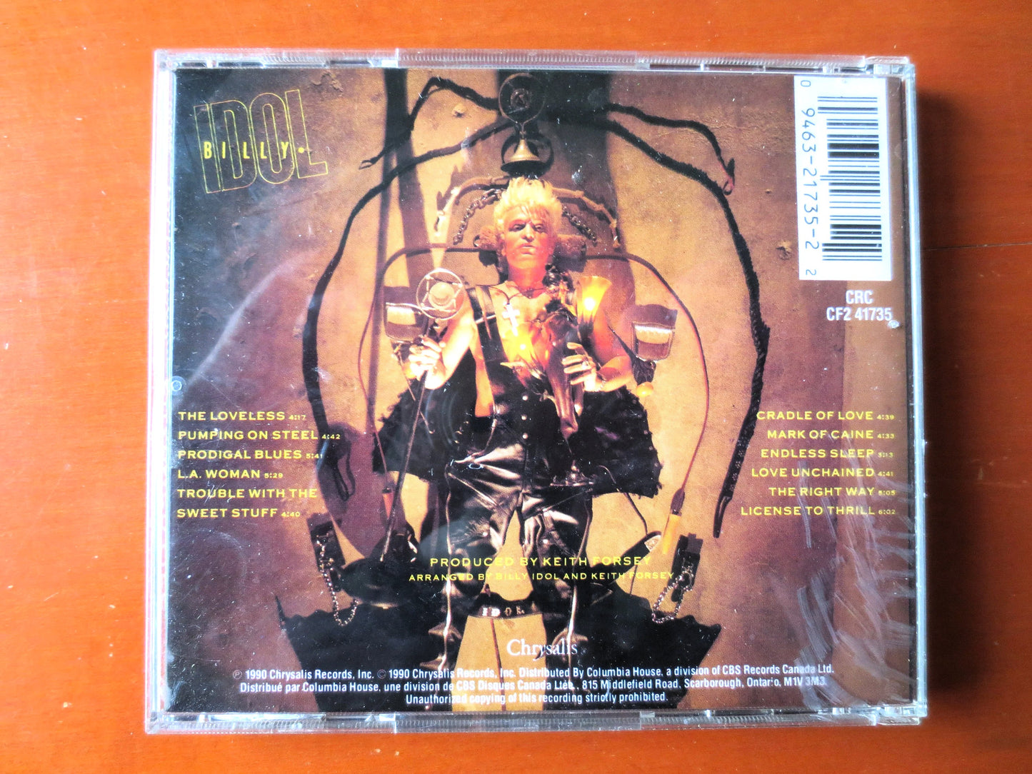 BILLY IDOL, CHARMED Life, Billy Idol Cd, Billy Idol Lp, Music Cd, Rock Music Cd, Pop Cd, Rock, Pop Music Cd, 1990 Compact Disc