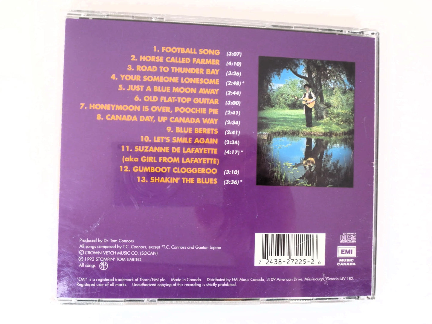 STOMPIN' TOM, Stompin' Tom Connors, Stompin' Tom Music, Stompin' Tom Songs, Stompin' Tom Cd, Country Music Cd, Vintage Cd, 1993 Compact Disc