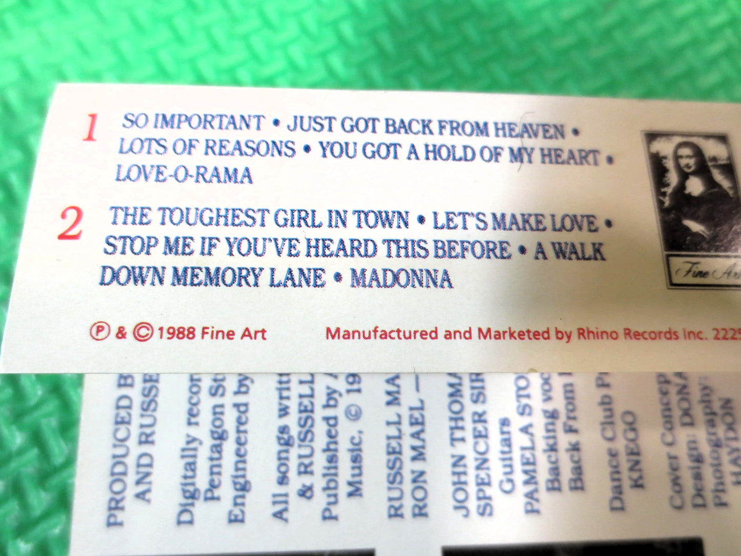 SPARKS, SPARKS Tape, INTERIOR DESIGN Tape, Sparks Album, Sparks Music, Sparks Song, Tape Cassette, Rock Cassette, 1988 Cassette