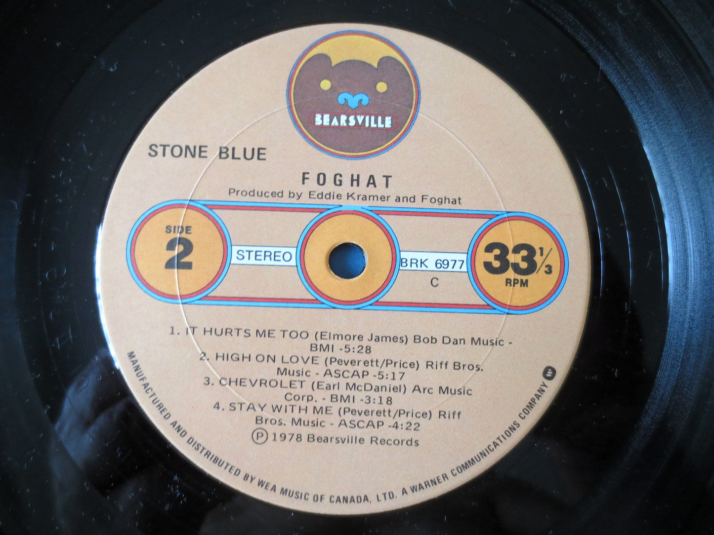 FOGHAT, STONE Blue, FOGHAT Records, Foghat Albums, Foghat Lp, Foghat Songs, Foghat Music, Foghat Hits, Vinyl Record Lp, 1978 Records