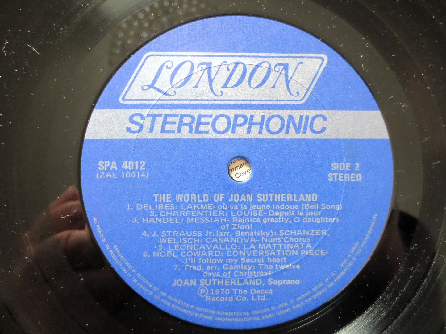 JOAN SUTHERLAND, OPERA, Joan Sutherland Lp, Romantic Record, Romantic Album, Jazz, Big Band, Vintage Vinyl, 1970 Records