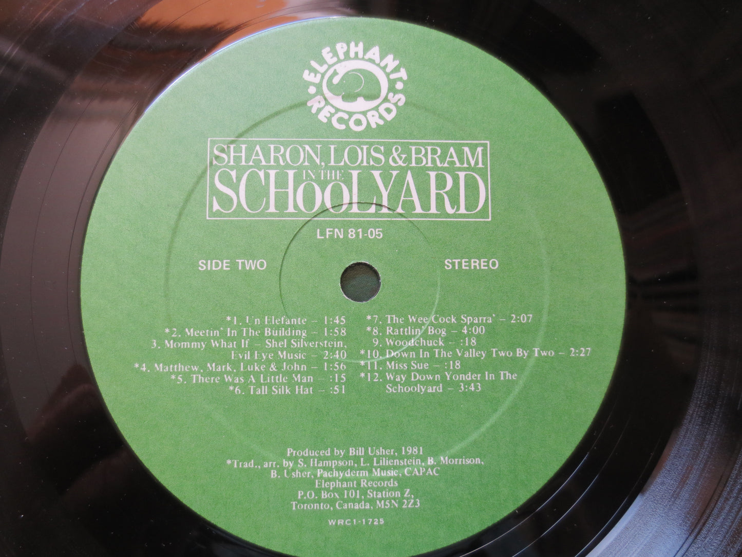 SHARON, LOIS and Bram, In The School Yard, Childrens Records, Kids Records, Kids Albums, lps, Children's Album, Vintage Record, 1981 Records