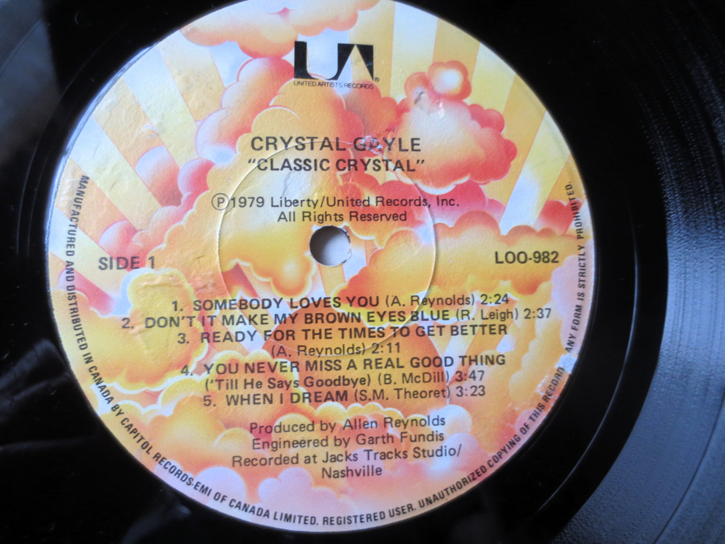 CRYSTAL GAYLE, Classic Crystal, Vintage Album, 1979 Record, Vinyl Lp