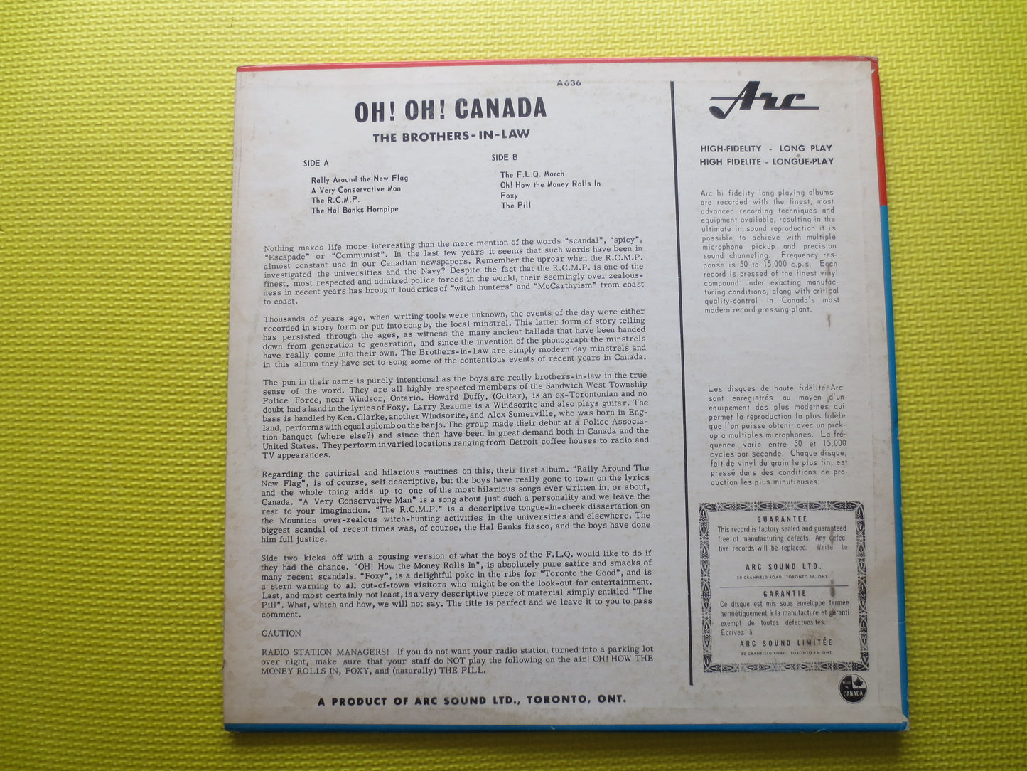 BROTHERS-in-LAW, COMEDY Album, Brothers-in-Law Lp, Folk Comedy Album, Comedy Record, Canadian Comedy Lp, Vintage Record, Comedy, 1966 Record