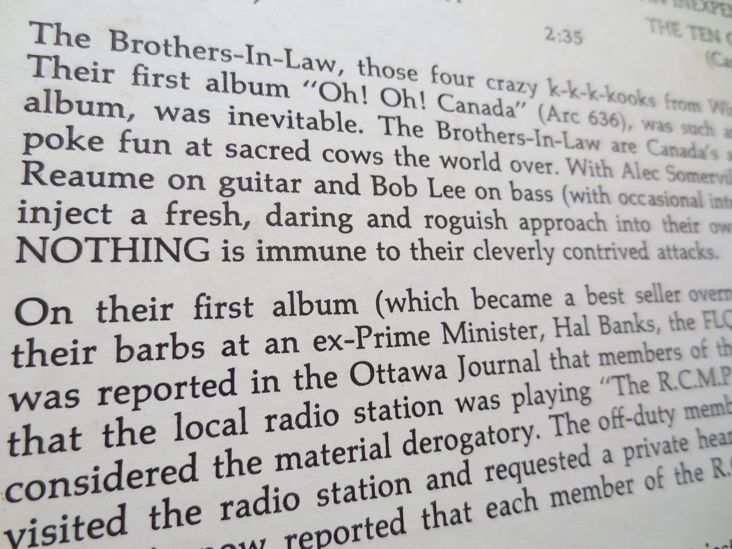 BROTHERS-in-LAW, COMEDY Album, Brothers-in-Law Lp, Folk Comedy Album, Comedy Record, Canadian Comedy Lp, Vintage Record, Comedy, 1966 Record
