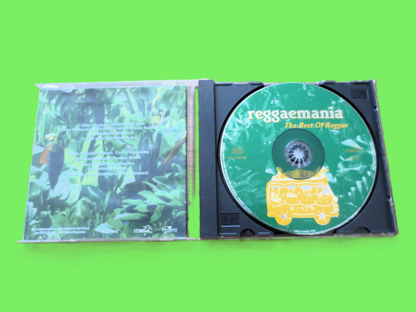 REGGAEMANIA, Reggae Music Hits, 1996 Compact Disc, Vintage Cd