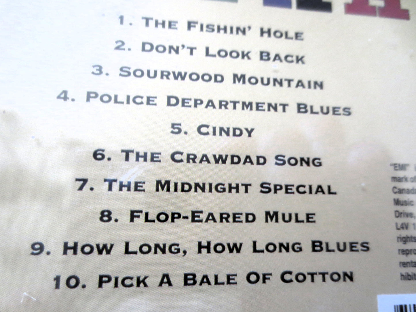 ANDY GRIFFITH, Old Time Songs, 1996 Compact Disc, Vintage Cd