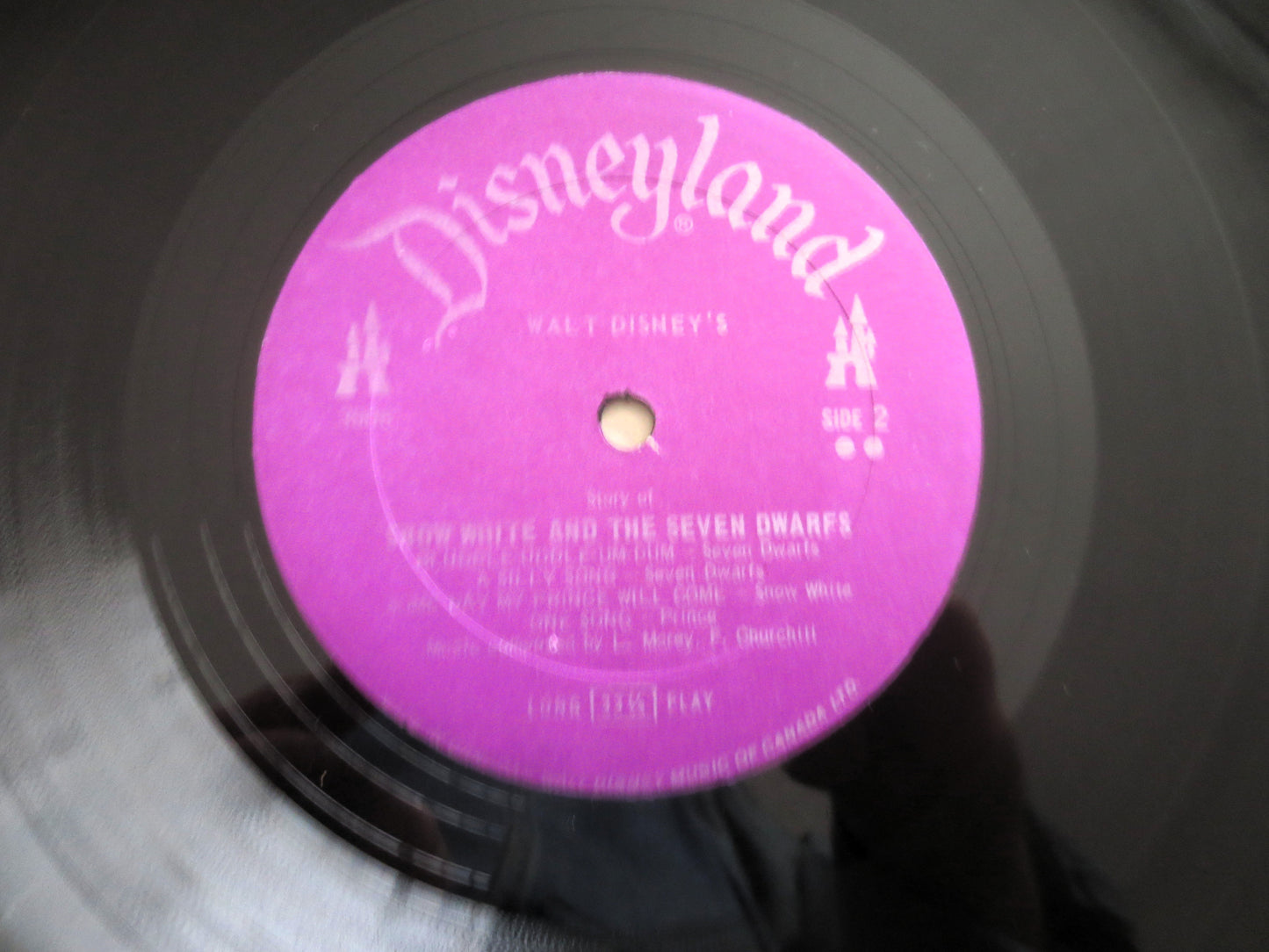 SNOW WHITE, Disneyland Record, Disney Records, 1969 Records, Vinyl Lp