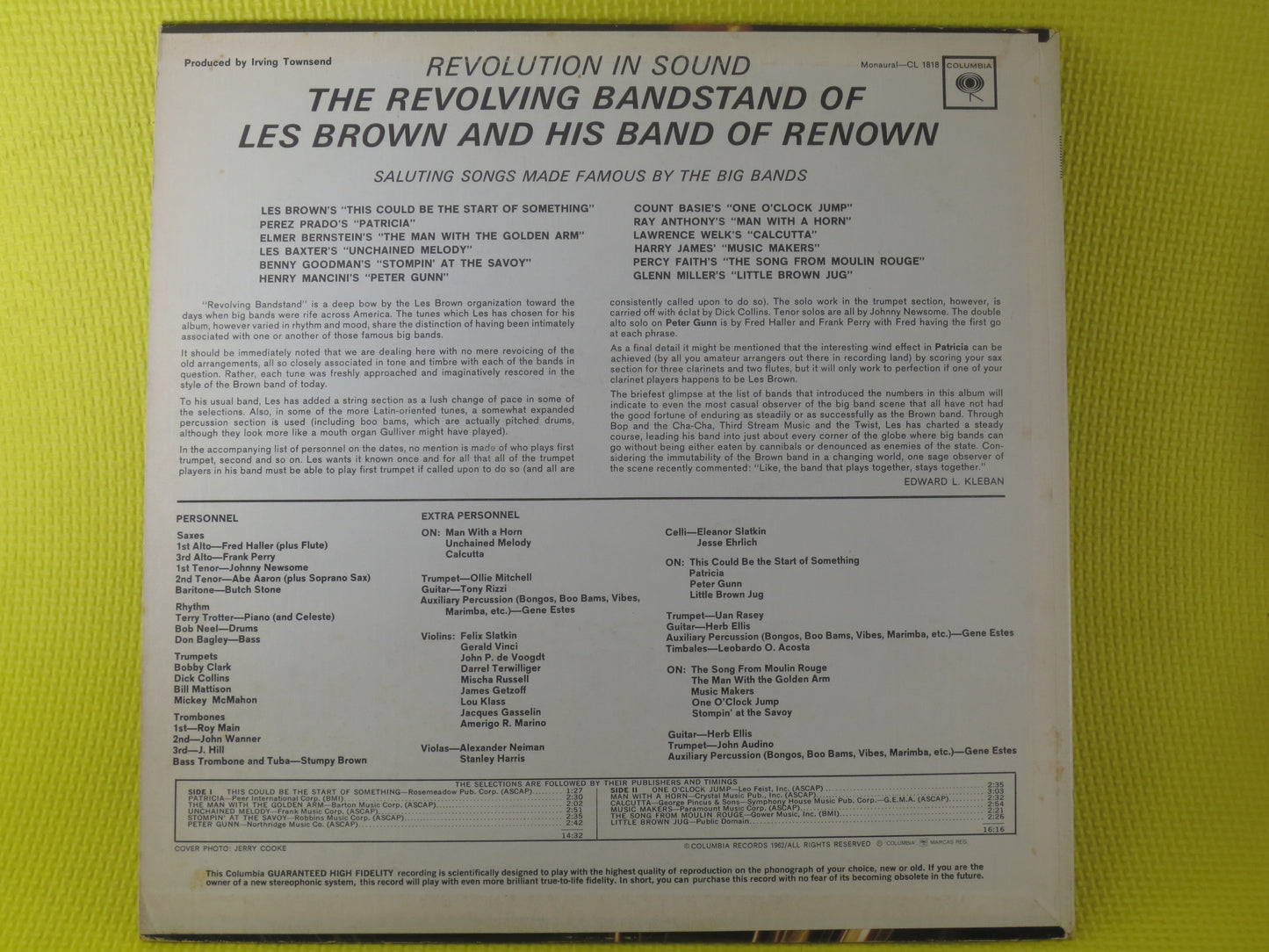 LES BROWN, BIG Band Record, Jazz Records, Les Brown Records, Les Brown Lps, Vinyl Records, Les Brown Albums, Vintage Records, 1962 Records