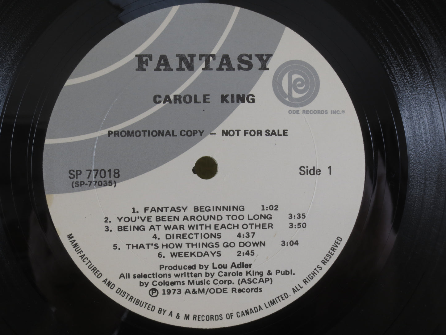 CAROLE KING, FANTASY, Carole King Record, Carole King Album, Carole King Lp, Vinyl Record, Vinyl Album, Vinyl, Vintage Records, 1973 Records