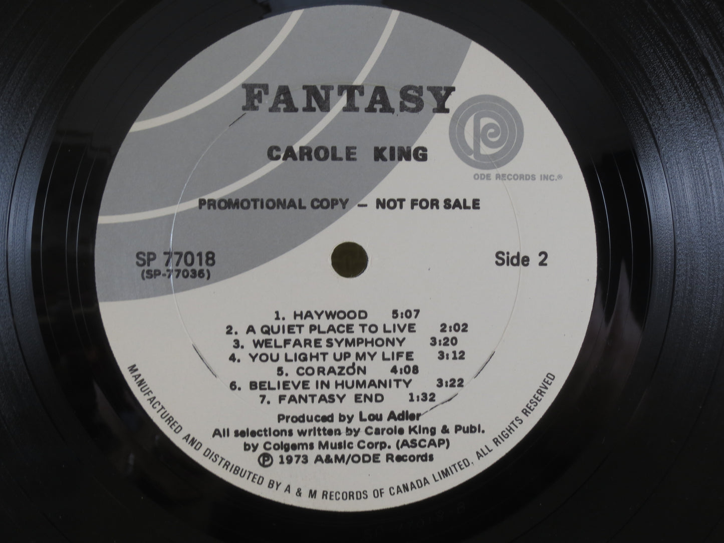 CAROLE KING, FANTASY, Carole King Record, Carole King Album, Carole King Lp, Vinyl Record, Vinyl Album, Vinyl, Vintage Records, 1973 Records
