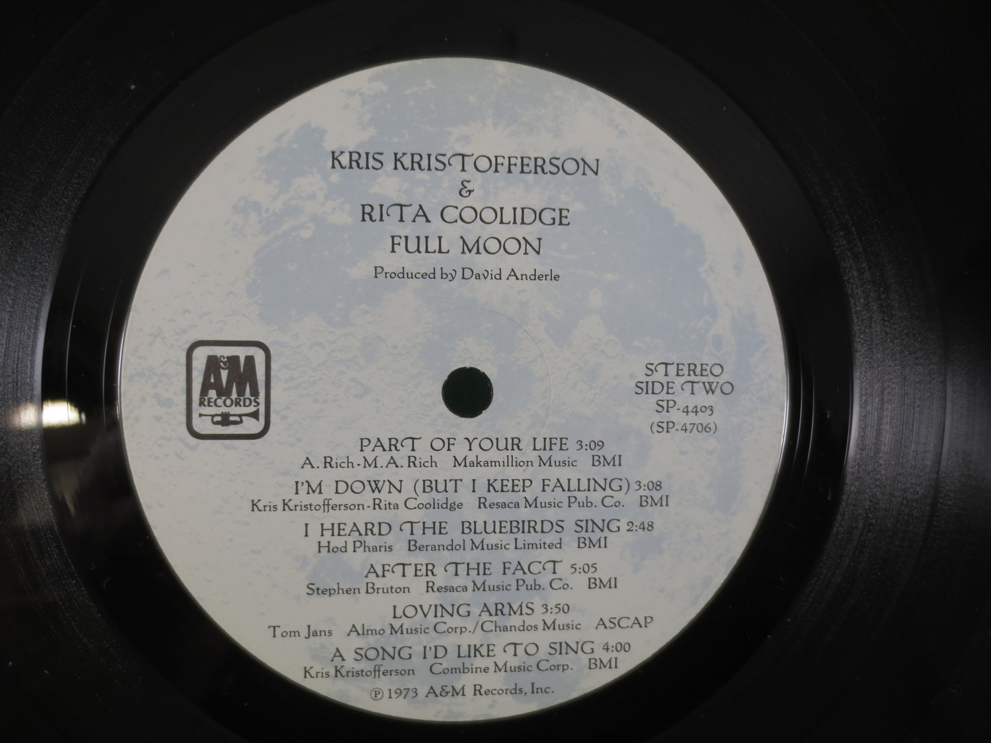 KRIS KRISTOFFERSON, Full Moon, KRISTOFFERSON lps, Vinyl Record, Vintage Vinyl, Record Vinyl, Country Records, 1973 Records
