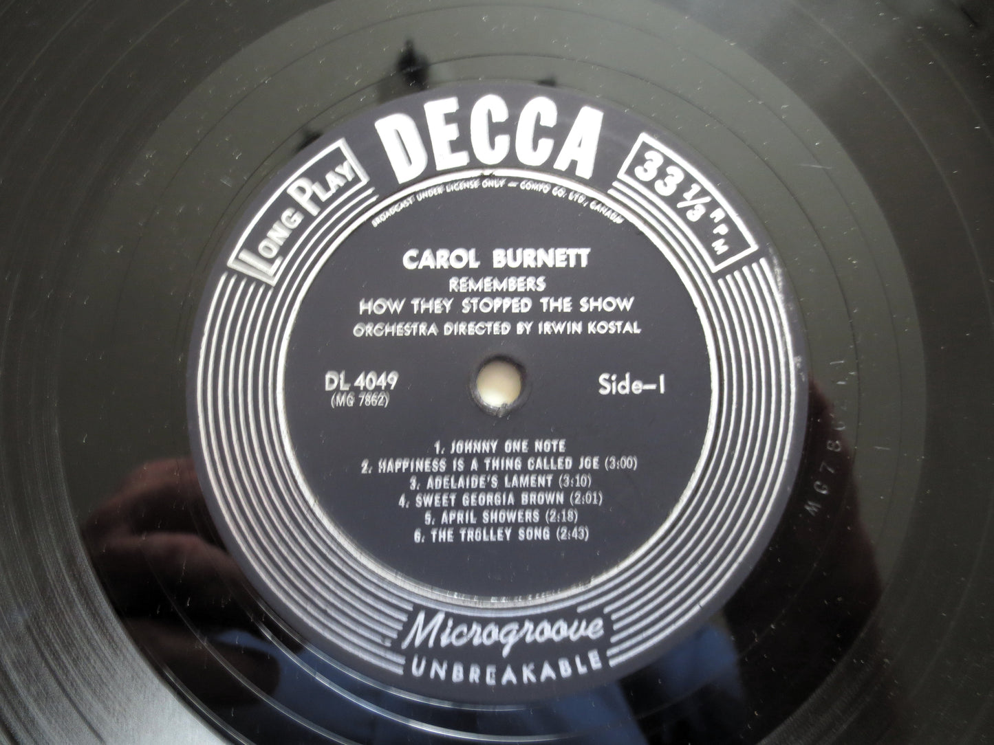 CAROL BURNETT, Debut Album, 1961 Record, Vinyl Lp