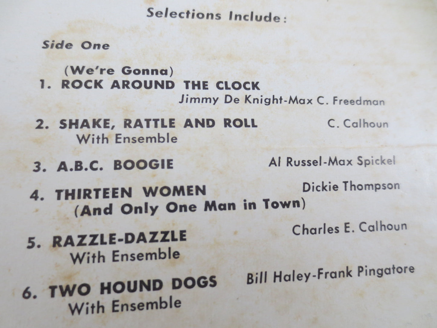 BILL HALEY, and the COMETS, Rock and Roll, Vintage Vinyl, Bill Haley Record, Bill Haley Lp, Lps, Vinyl Albums, Vintage Records, 1955 Records