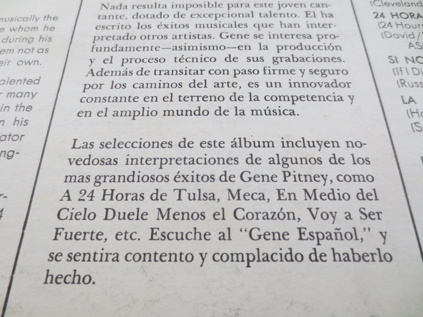 GENE PITNEY, ESPANOL, Gene Pitney Record, Gene Pitney Spanish, Gene Pitney Vinyl, Gene Pitney Albums, Vinyl, Vintage Records, 1966 Records