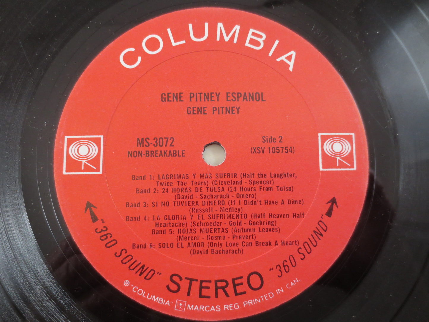 GENE PITNEY, ESPANOL, Gene Pitney Record, Gene Pitney Spanish, Gene Pitney Vinyl, Gene Pitney Albums, Vinyl, Vintage Records, 1966 Records