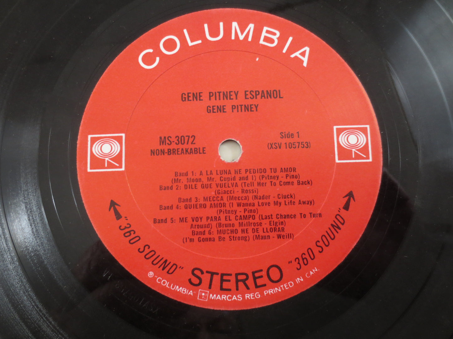 GENE PITNEY, ESPANOL, Gene Pitney Record, Gene Pitney Spanish, Gene Pitney Vinyl, Gene Pitney Albums, Vinyl, Vintage Records, 1966 Records