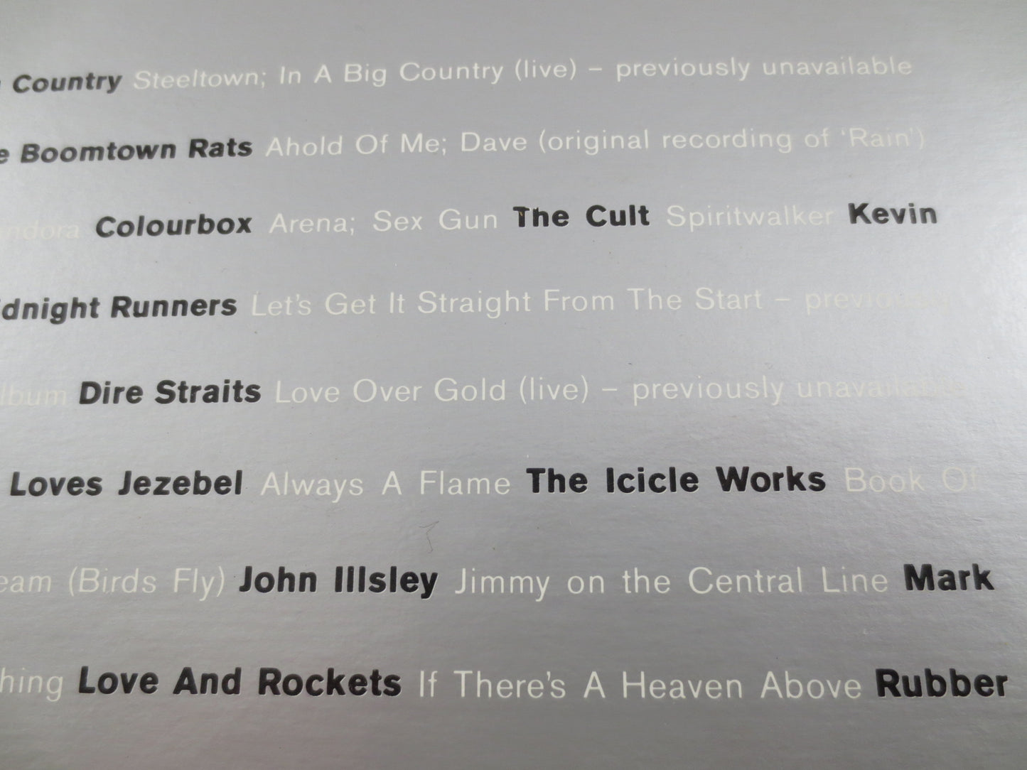 VERTIGO-SAMPLER, ROCK Records, Vintage Vinyl, The Boomtown Rats Lp, Tears for Fears Lp, Zerra 1 Album, Rock Lp, Vintage Records, 1985 Record