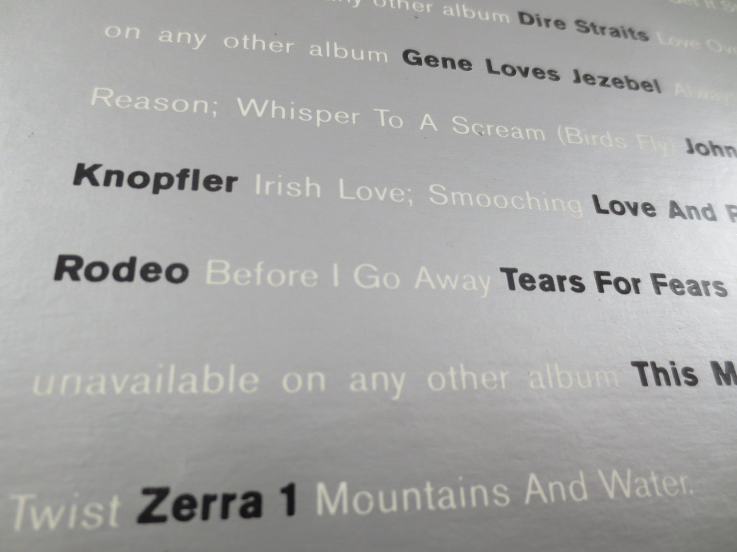 VERTIGO-SAMPLER, ROCK Records, Vintage Vinyl, The Boomtown Rats Lp, Tears for Fears Lp, Zerra 1 Album, Rock Lp, Vintage Records, 1985 Record