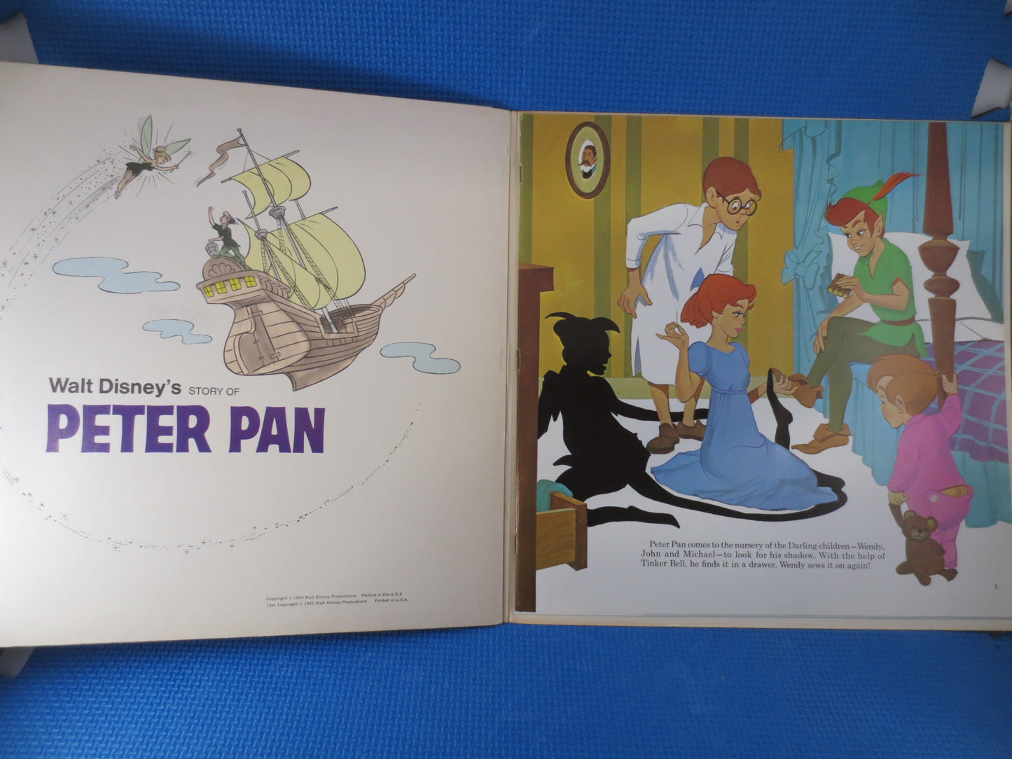 PETER PAN, DISNEY, Disneyland Records, Disney Records, Childrens Records, Disney Album, Disneyland, Vinyl Lp, Vintage Records, 1969 Records