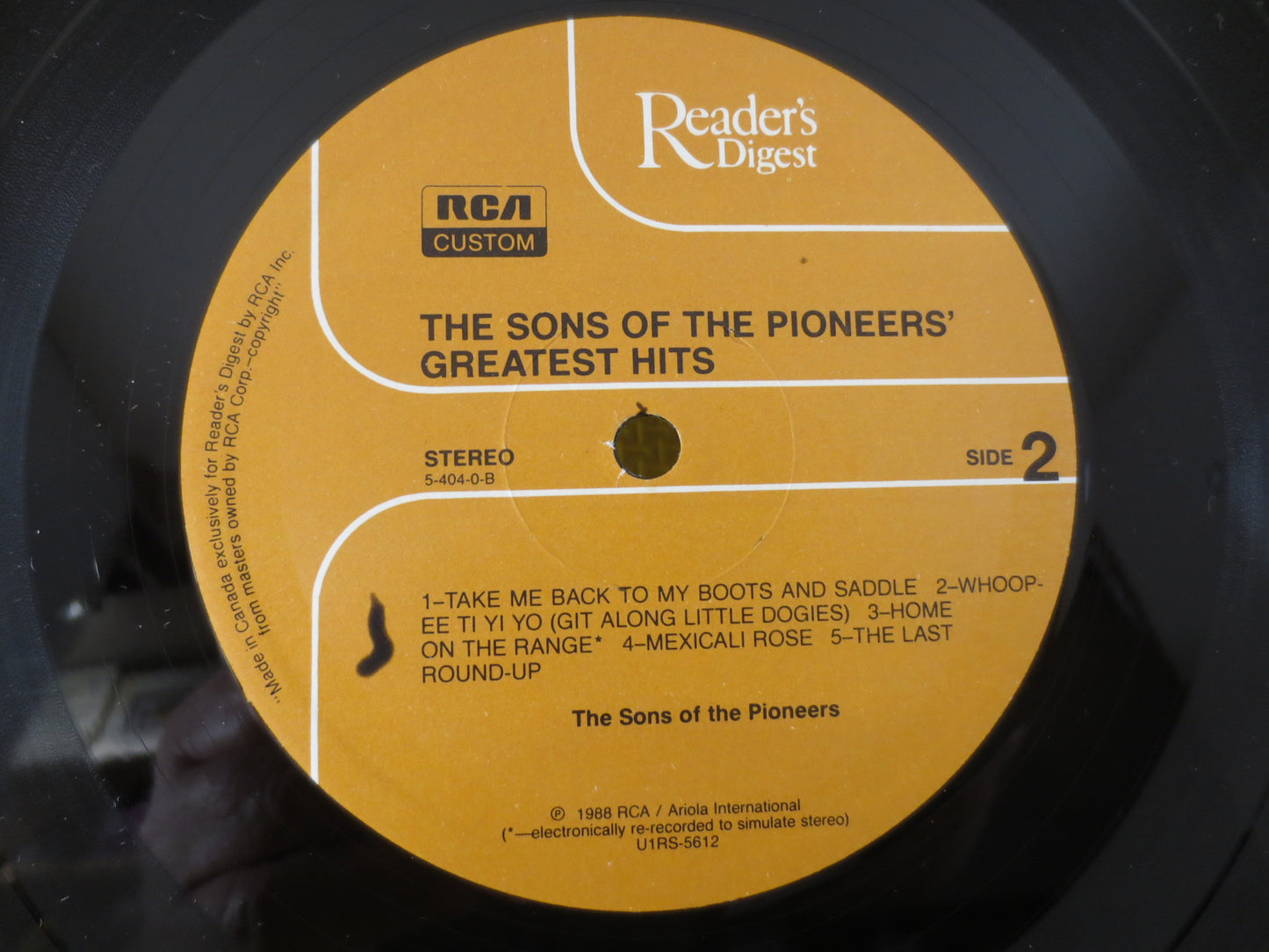 The SONS of the PIONEERS, GREATEST Hits, Cowboy Vinyl, Cowboy Albums, Country Vinyl, Country Album, Cowboy Lp, Vintage Records, 1988 Records