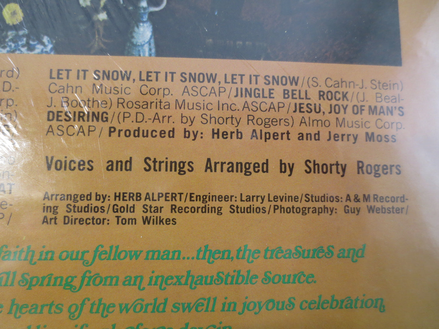 HERB ALPERT Record, CHRISTMAS Album, Herb Alpert Album, Herb Alpert Vinyl, Herb Alpert Lp, Christmas Record, Vintage Records, 1968 Records