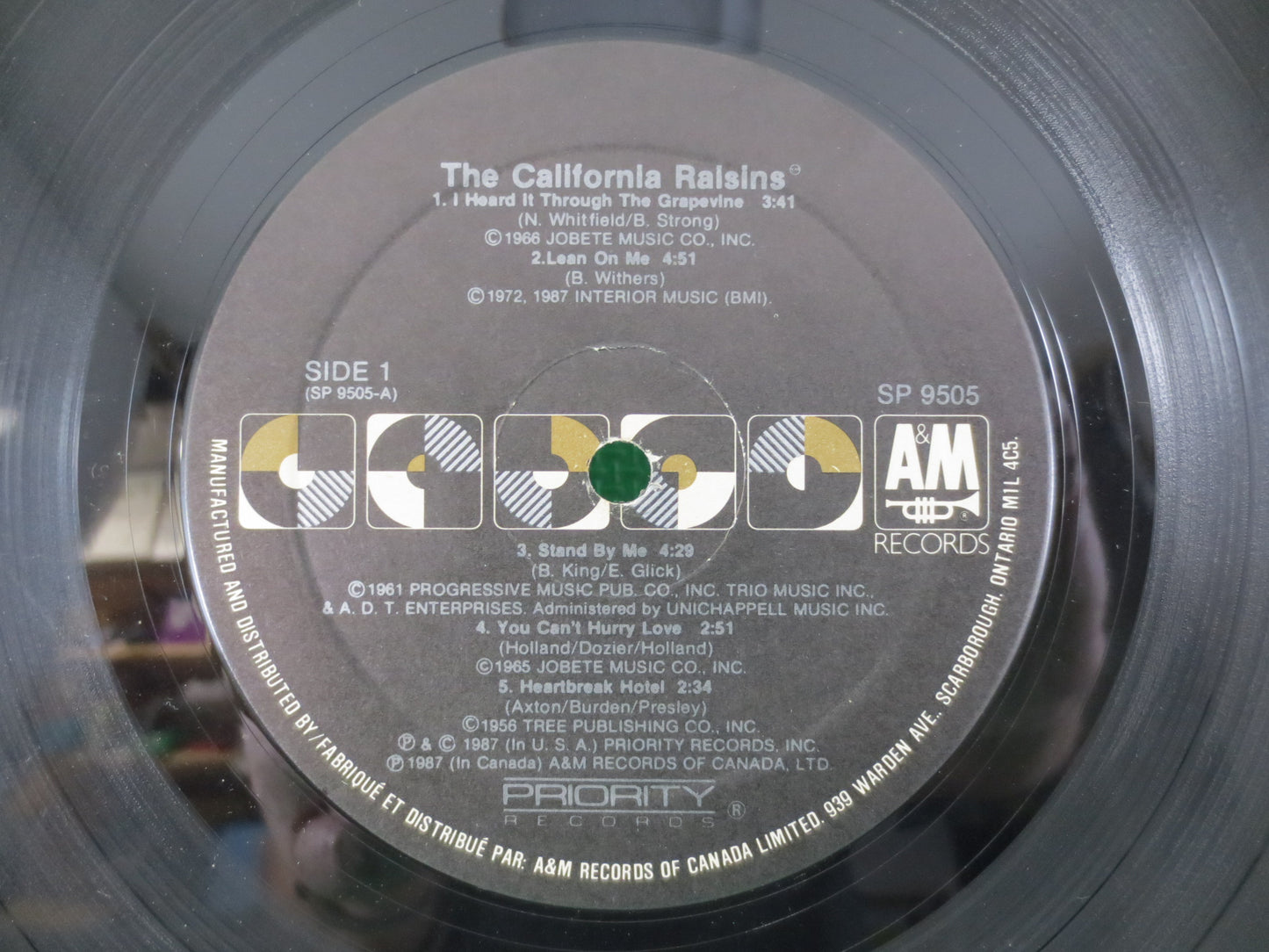 CALIFORNIA RAISINS, Sing the Hit SONGS, Soul Records, Soul Albums, Novelty Record, Novelty Album, Soul Lps, Vintage Records, 1987 Records