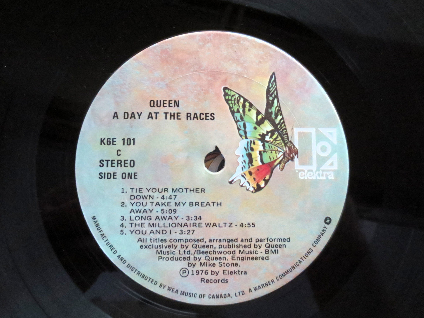 QUEEN, A DAY at the RACES, Freddie Mercury, 1976 Record, Vinyl Lp