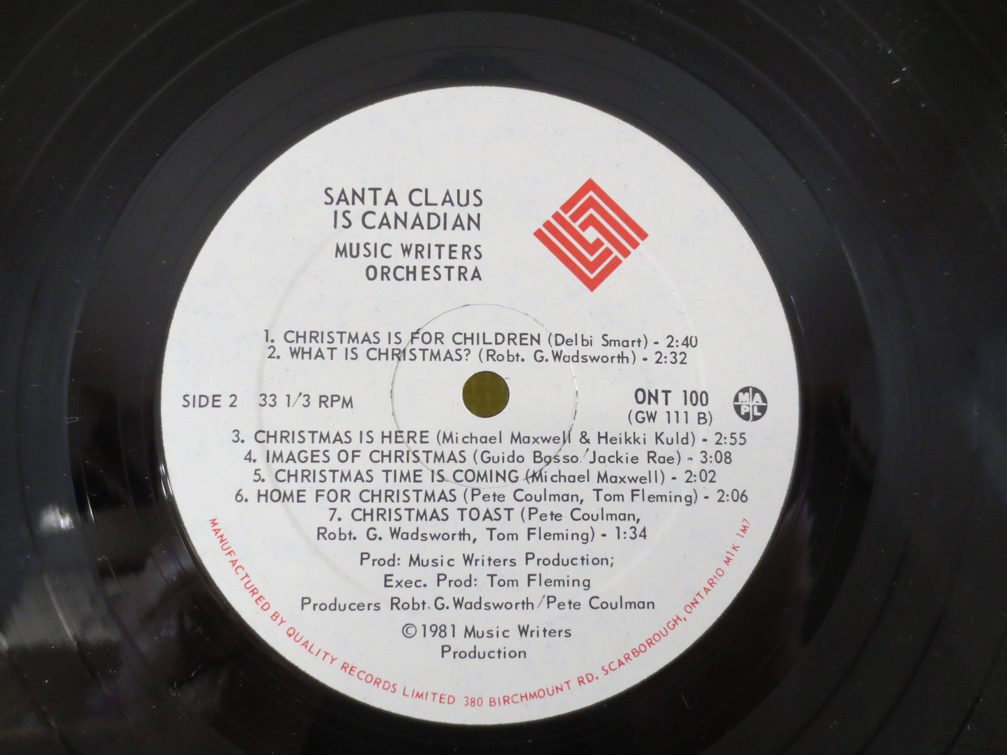 SANTA CLAUS Album, CANADIAN Album, Christmas Songs, Christmas Vinyl, Christmas Lp, Christmas Album, Christmas, Vintage Records, 1981 Records