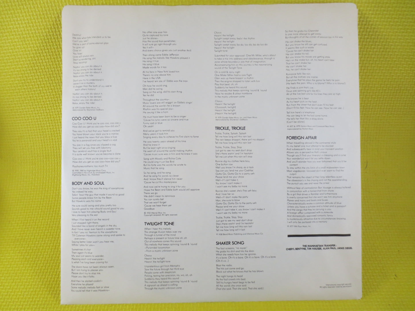 MANHATTAN TRANSFER, EXTENSIONS, Pop Record, Vintage Vinyl, Record Vinyl, Pop Music Record, Vinyl, Vinyl Album, Vintage Records, 1979 Record
