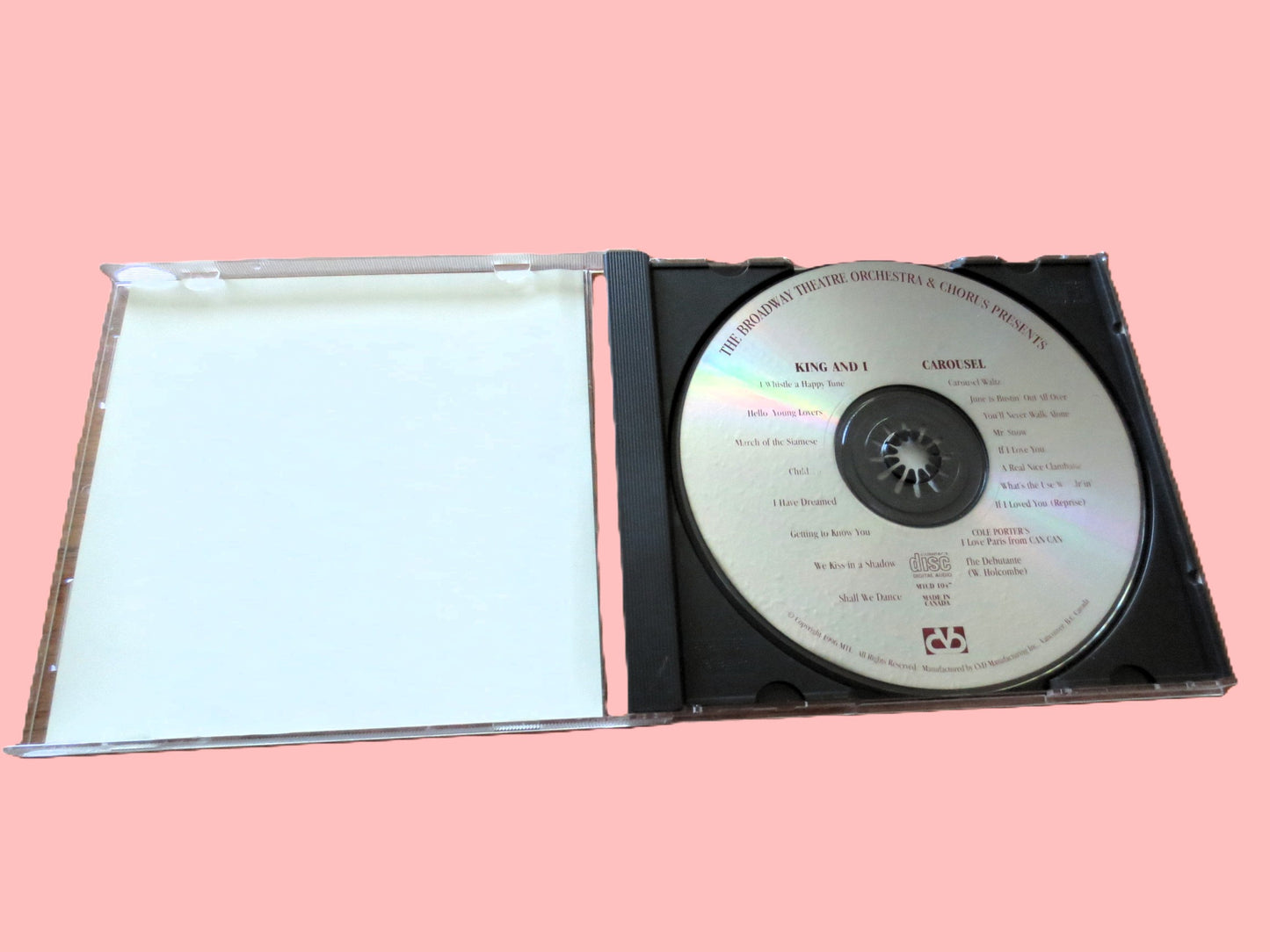 The KING and I, CAROUSEL, Soundtracks, 1996 Compact Disc, Vintage Cd