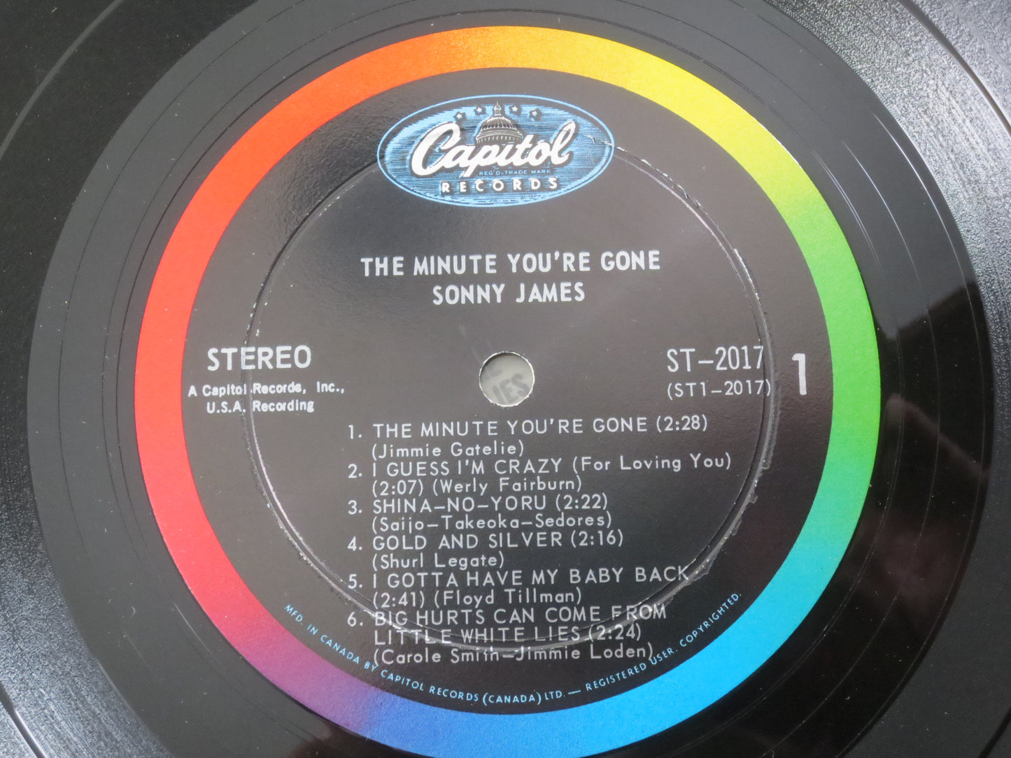 SONNY JAMES, The Minute You're Gone, Sonny James Records, Sonny James Albums, Sonny James lps, Vinyl Albums, Vintage Records, 1963 Record
