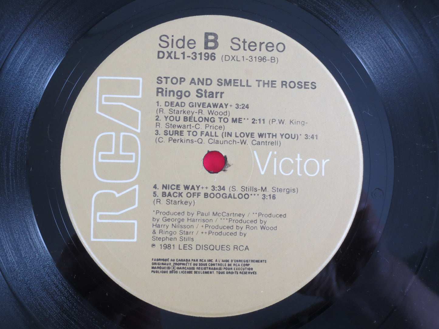 RINGO STARR, STOP and Smell the Roses, Ringo Starr Record, Beatles Records, Vinyl Records, Beatles lp, Vinyl Lp, Vintage Record, 1981 Record