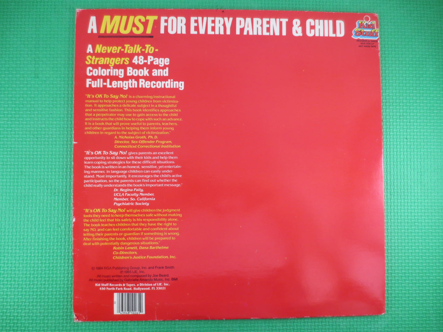 It's OKAY To Say NO!, KIDS Safety Record, Kids Safety Album, Kids Safety Lps, Kids Safety Message, Children Lp, Vintage Records, 1985 Record