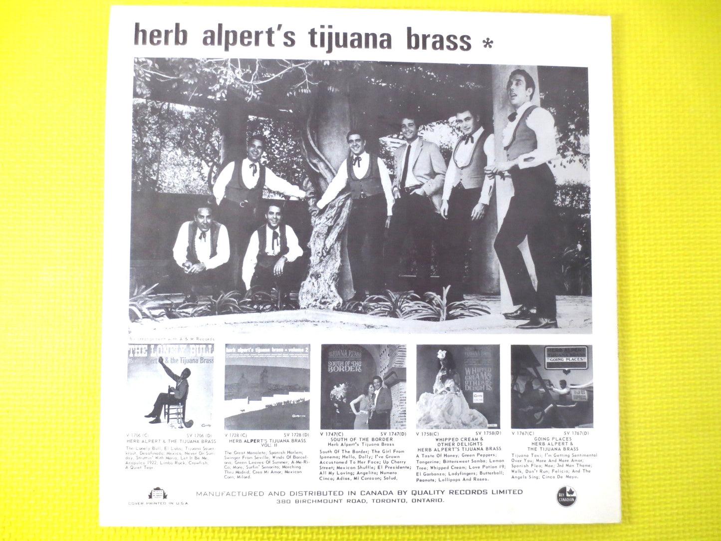 HERB ALPERT, WHIPPED Cream, Herb Alpert Record, Herb Alpert Album, Herb Alpert Vinyl, Herb Alpert Lp, Vintage Vinyl, Vintage Records, 1965 Records