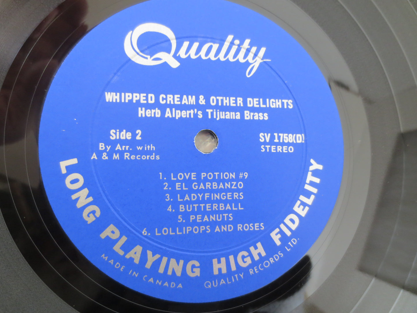 HERB ALPERT, WHIPPED Cream, Herb Alpert Record, Herb Alpert Album, Herb Alpert Vinyl, Herb Alpert Lp, Vintage Vinyl, Vintage Records, 1965 Records