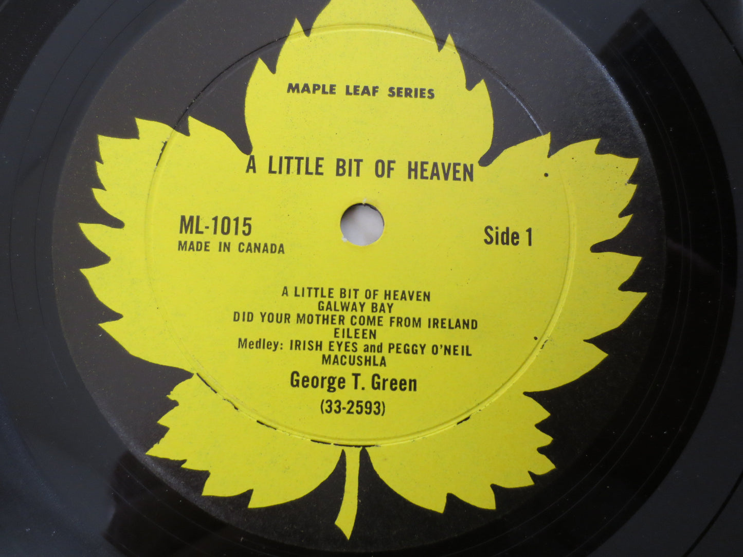 GEORGE T GREEN, IRISH Favorites, Irish Music Record, Irish Songs, Irish Music Albums, Irish Music lps, Irish, Vintage Records, 1967 Records
