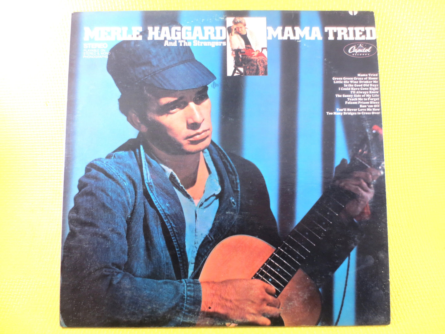 MERLE HAGGARD, Mama TRIED, Country Record, Vintage Vinyl, Merle Haggard Album, Merle Haggard Record, Vinyl, Vintage Records, 1968 Records