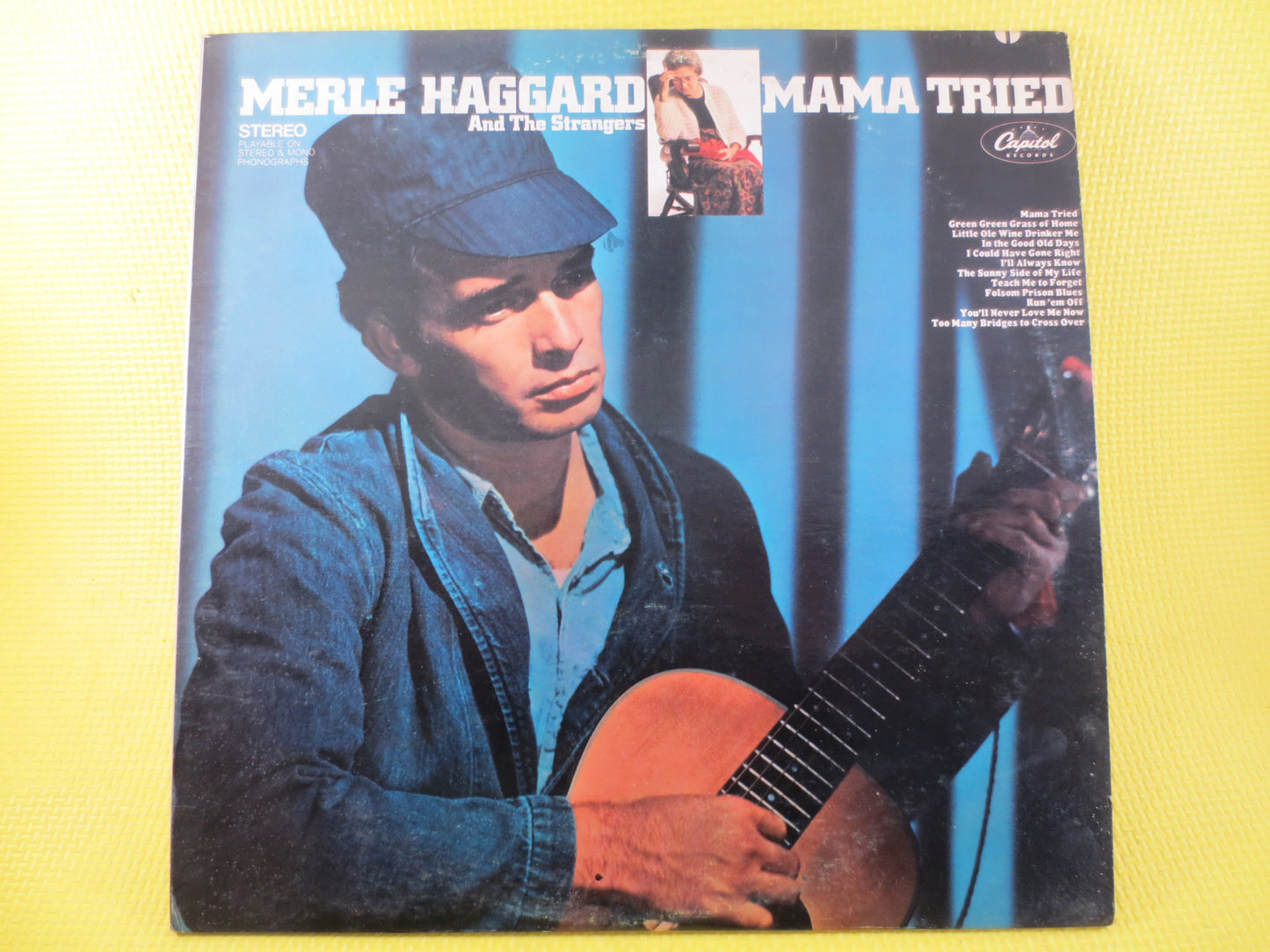 MERLE HAGGARD, Mama TRIED, Country Record, Vintage Vinyl, Merle Haggard Album, Merle Haggard Record, Vinyl, Vintage Records, 1968 Records