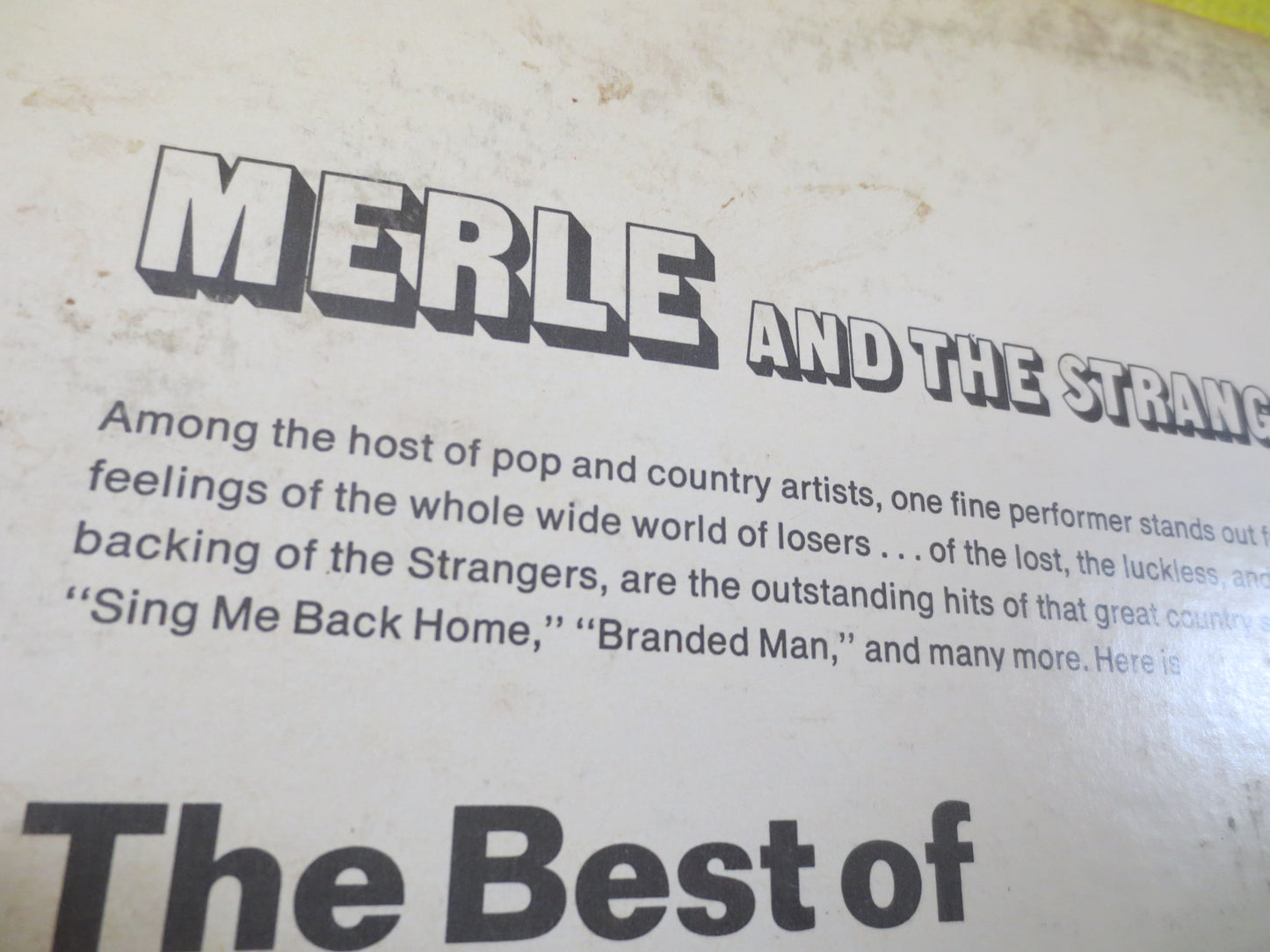 MERLE HAGGARD, GREATEST Hits, Country Record, Vintage Vinyl, Merle Haggard Album, Merle Haggard Record, Vinyl, Vintage Records, 1968 Records