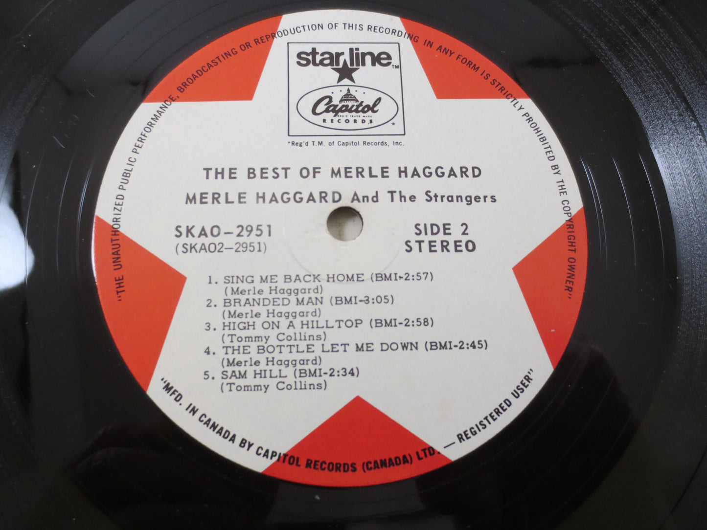 MERLE HAGGARD, GREATEST Hits, Country Record, Vintage Vinyl, Merle Haggard Album, Merle Haggard Record, Vinyl, Vintage Records, 1968 Records