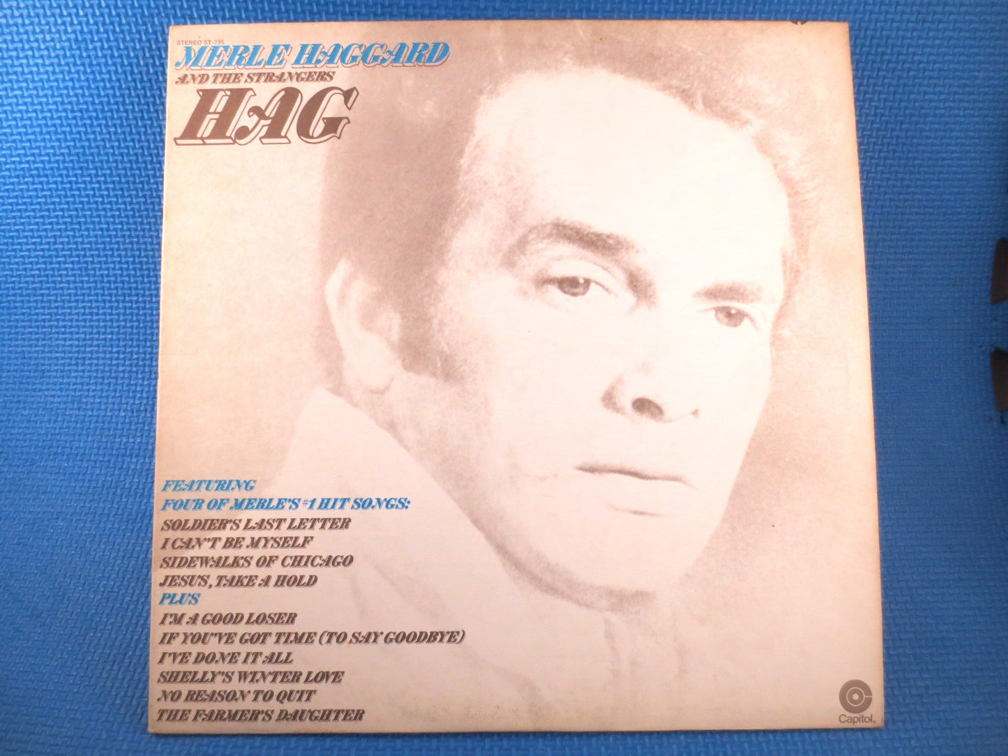 MERLE HAGGARD, HAG, Merle Haggard Lp, Country Record, Vintage Vinyl, Merle Haggard Album, Merle Haggard Record, Vintage Records, 1971 Record