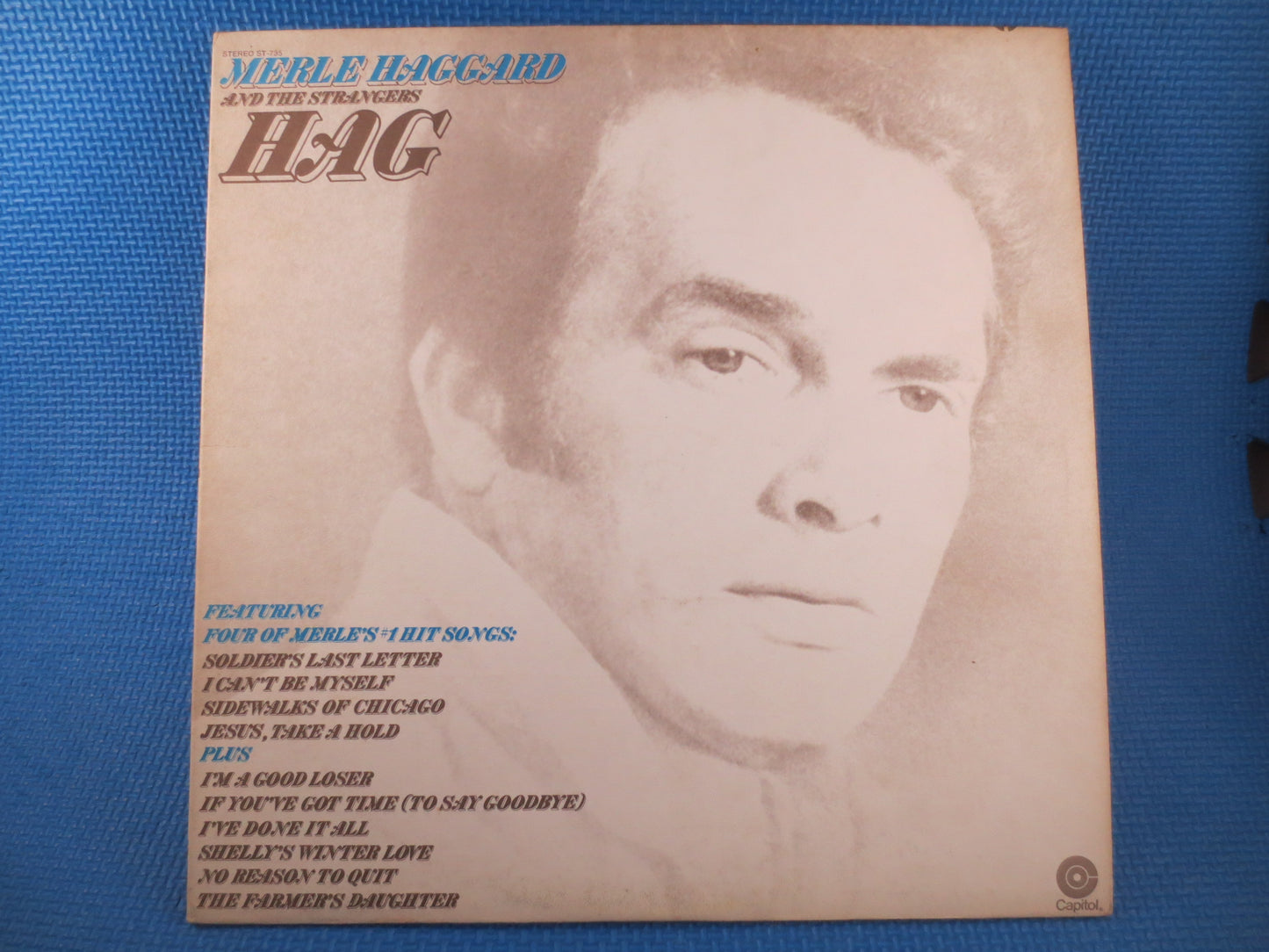 MERLE HAGGARD, HAG, Merle Haggard Lp, Country Record, Vintage Vinyl, Merle Haggard Album, Merle Haggard Record, Vintage Records, 1971 Record
