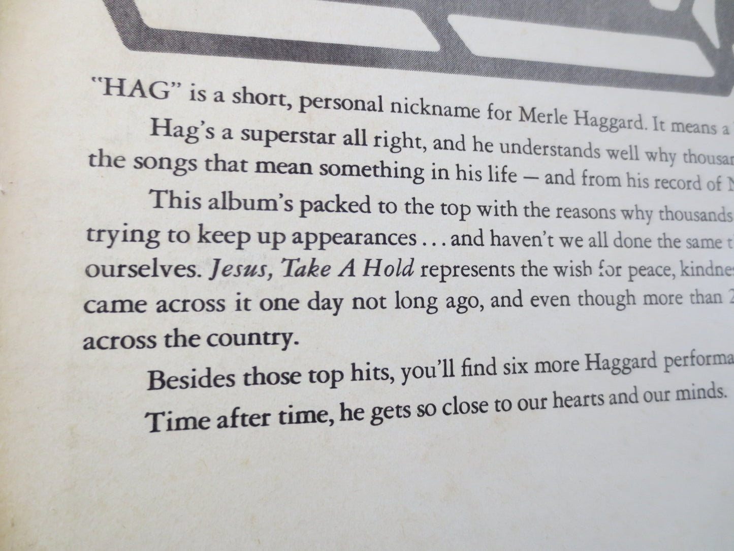 MERLE HAGGARD, HAG, Merle Haggard Lp, Country Record, Vintage Vinyl, Merle Haggard Album, Merle Haggard Record, Vintage Records, 1971 Record