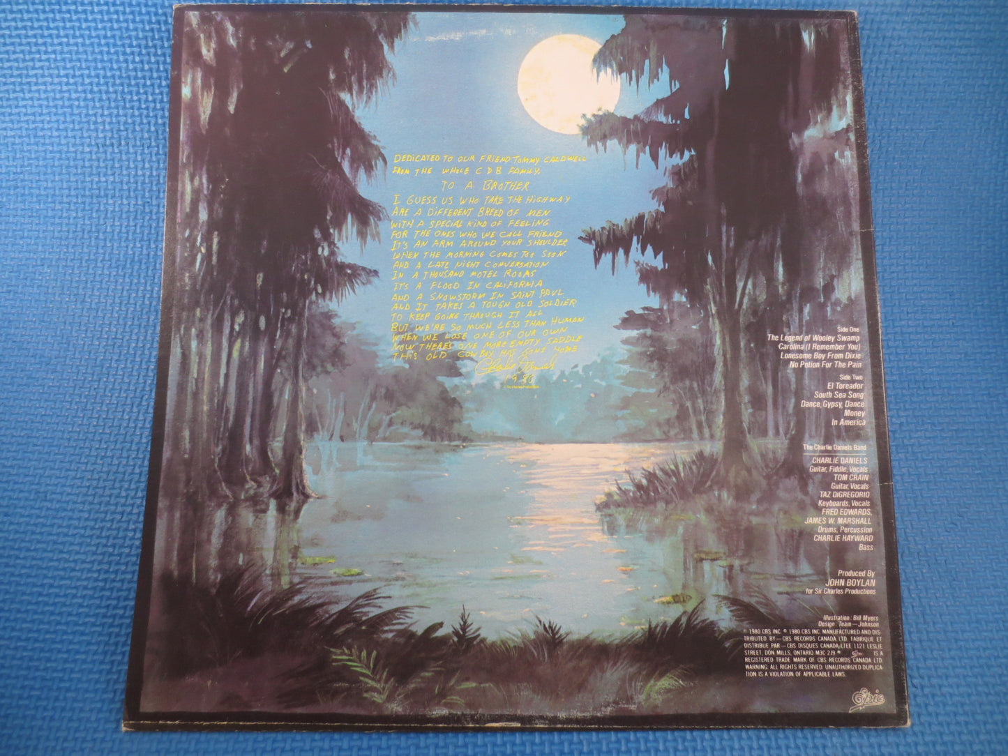 The CHARLIE DANIELS BAND, Full Moon, Charlie Daniels Lp, Country Records, Charlie Daniels Hits, Vintage Vinyl, Vintage Records, 1980 Records